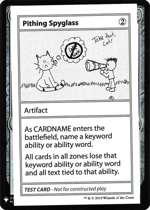 ■エンブレムあり■《Pithing Spyglass(Play Test Card)》[Mystery Booster Playtest Cards] 茶R